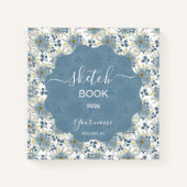Carnet Fleurs Bleu Glacé (Devant)