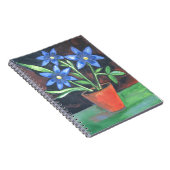 Carnet Fleurs bleues (Côté Droit)