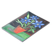 Carnet Fleurs bleues (Côté gauche)