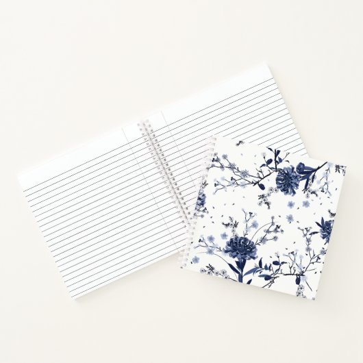 Carnet Fleurs bleues (Intérieur)