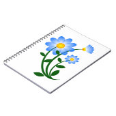 Carnet Fleurs bleues (Côté gauche)