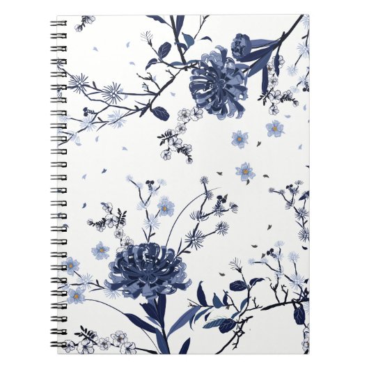 Carnet Fleurs bleues (Devant)
