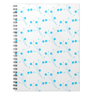 Carnet Fleurs Bleues Ciel Lumineux, Petite Impression Flo