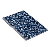 Carnet Fleurs bleues Denim (Côté Droit)