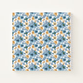 Carnet Fleurs bleues et dorées (Dos)