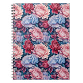Carnet Fleurs bleues et roses (Devant)