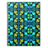 Carnet Fleurs bleues et vertes (Devant)
