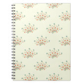 Carnet Fleurs Bleues, Fleurs Rouges, Motif De Fleurs (Devant)
