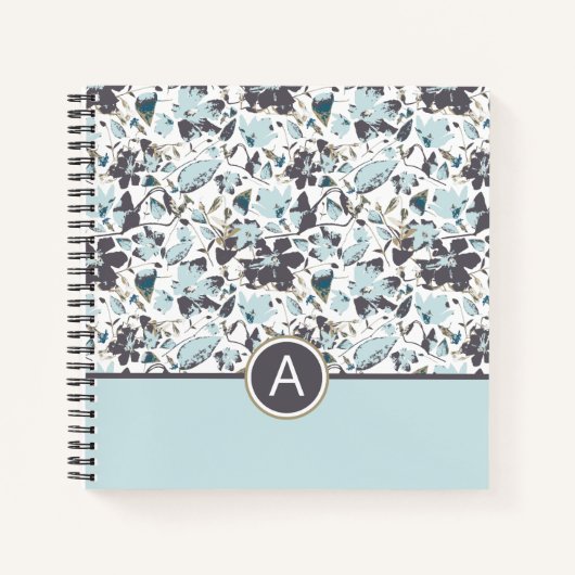 Carnet Fleurs bleues Monogram Clematis (Devant)