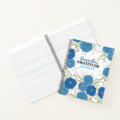 Carnet Fleurs bleues ornées et Gratitude Feuille verte (Intérieur)