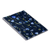 Carnet Fleurs bleues rustiques : Illustration botanique. (Côté Droit)