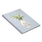 Carnet Fleurs Bleues Vase Blanc (Côté Droit)