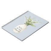 Carnet Fleurs Bleues Vase Blanc (Côté gauche)