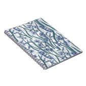 Carnet Fleurs Blue Hyacinth sur blanc (Côté Droit)