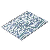 Carnet Fleurs Blue Hyacinth sur blanc (Côté gauche)