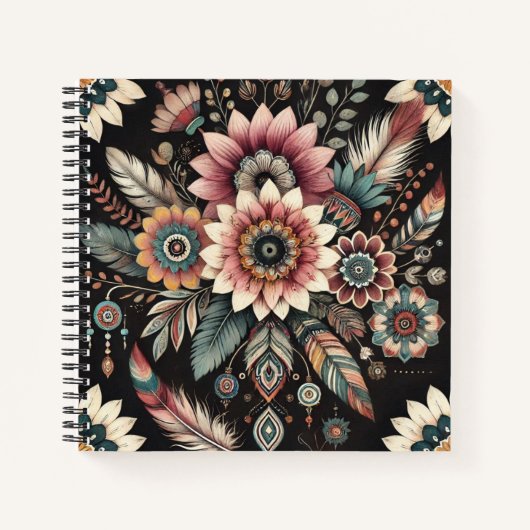 Carnet Fleurs Boho du soir (Devant)