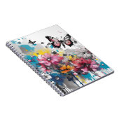 Carnet Fleurs Boho Peinture à l'encre (Côté Droit)