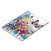 Carnet Fleurs Boho Peinture à l'encre (Côté gauche)