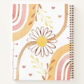 Carnet Fleurs botaniques abstraites aquarelle arc-en-ciel (Dos)