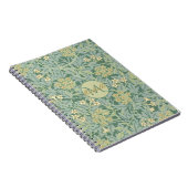 Carnet Fleurs botaniques vintage sarcelle et vert (Côté Droit)