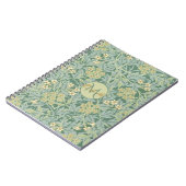 Carnet Fleurs botaniques vintage sarcelle et vert (Côté gauche)