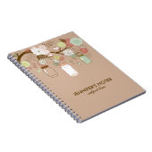 Carnet Fleurs Brown et Tan Retro et jarres Mason (Côté Droit)