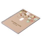 Carnet Fleurs Brown et Tan Retro et jarres Mason (Côté gauche)