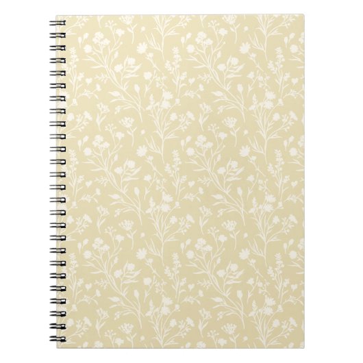 Carnet Fleurs Bruissantes Neutres - Blé Doré (Devant)