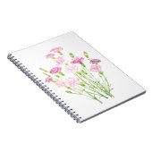 Carnet fleurs carnation rose (Côté Droit)