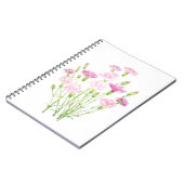 Carnet fleurs carnation rose (Côté gauche)