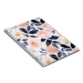 Carnet Fleurs Chic Bleu Rose (Côté Droit)