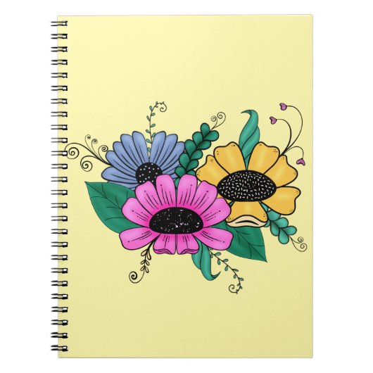 Carnet Fleurs Colorées (Devant)