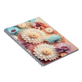 Carnet Fleurs colorées 3D (Côté Droit)
