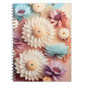 Carnet Fleurs colorées 3D (Devant)