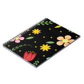Carnet Fleurs colorées Aquarelle mignonne (Côté gauche)