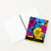 Carnet Fleurs colorées, Faisées, Boho, Votre Nom (Intérieur)
