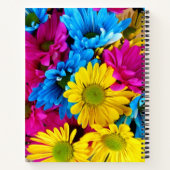 Carnet Fleurs colorées, Faisées, Boho, Votre Nom (Dos)