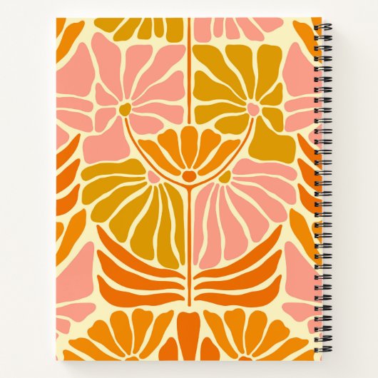 Carnet Fleurs colorées rétro (Dos)