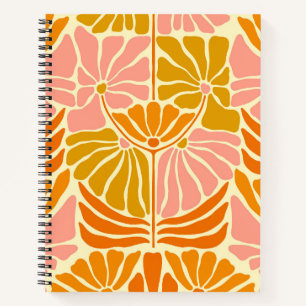 Carnet Fleurs colorées rétro
