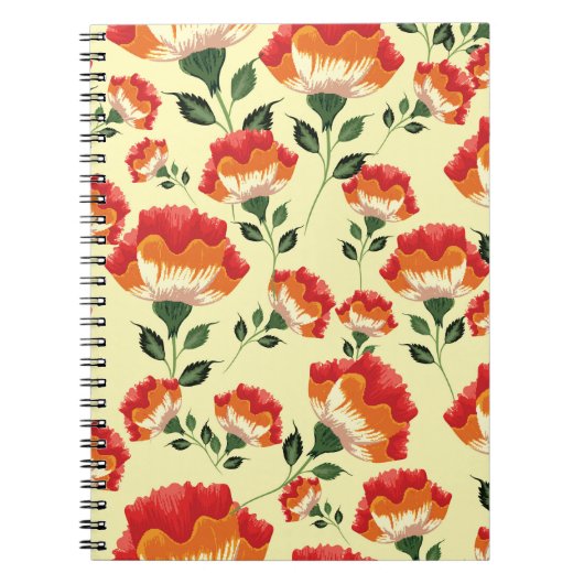 Carnet Fleurs colorées sans couture motif (Devant)
