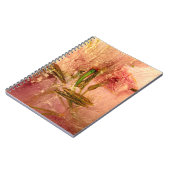 Carnet Fleurs congelées et feuilles. Les fleurs dans le b (Côté gauche)