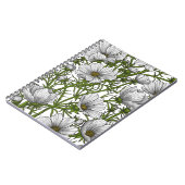 Carnet Fleurs cosmos blanches (Côté gauche)