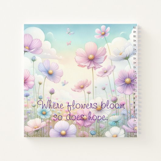 Carnet Fleurs Cosmos et devis (Dos)