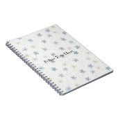 Carnet Fleurs Crème Bleu Chic (Côté Droit)