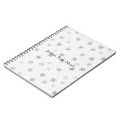 Carnet Fleurs Crème Bleu Chic (Côté gauche)