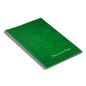 Carnet Fleurs croisées vertes en daim look cuir (Côté Droit)