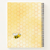 Carnet Fleurs d'abeilles jaune peigne jardin de jardin (Dos)