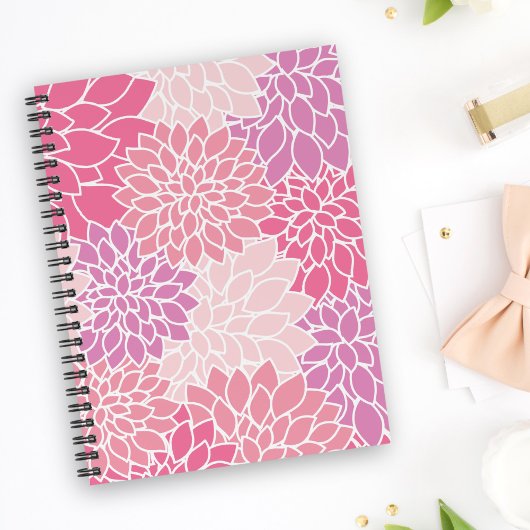Carnet Fleurs Dahlia, Motif De Fleurs, Dahlia Rose