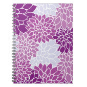 Carnet Fleurs Dahlia, Motif De Fleurs, Dahlia Violet (Devant)
