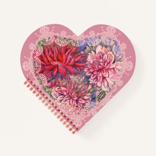 Carnet fleurs dahlias (Devant)